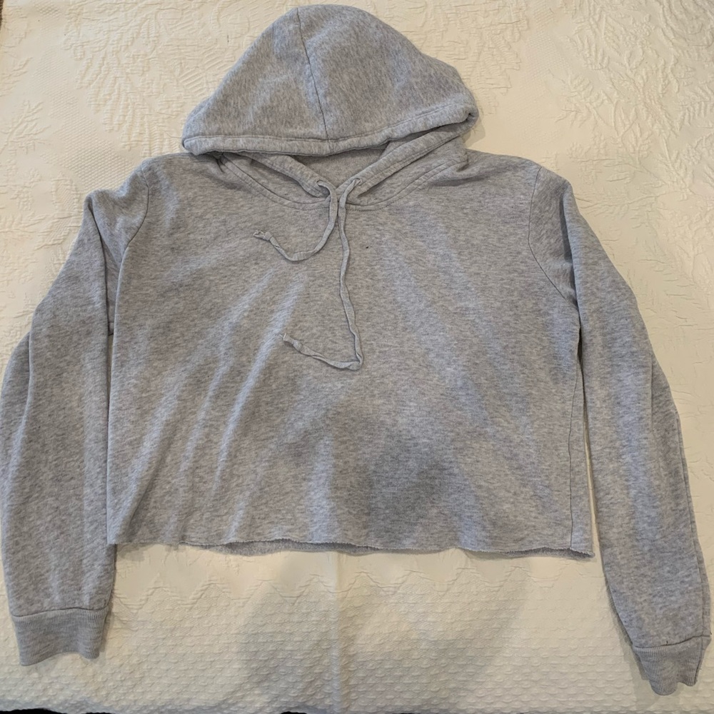 Grey cropped Brandy Melville sweatshirt!